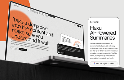 FlexUI AI-Powered Summaries 3d ai animation design system graphic design logo motion graphics ui