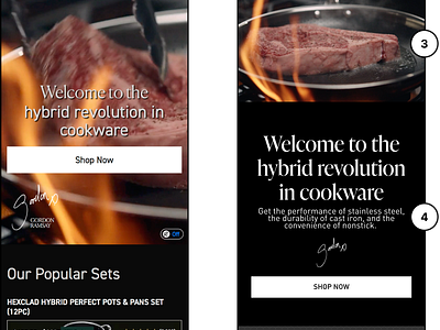 HexClad | CRO chef conversion rate optimization cooking cookware cro hexclad home hybrid kitchen pans pots ui ux web design website