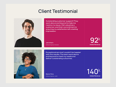 Design exploration - Testimonial ui