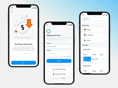 Welcome Aboard: E-SIM App's Entry Design | Part 3 application banking design e sim graphic design like login mobile app registration search ui userfriendly ux