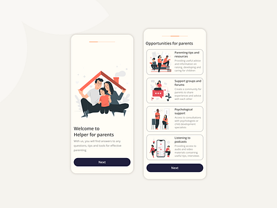 Parenting | Mobile App android figma mobile app parenting ui ux