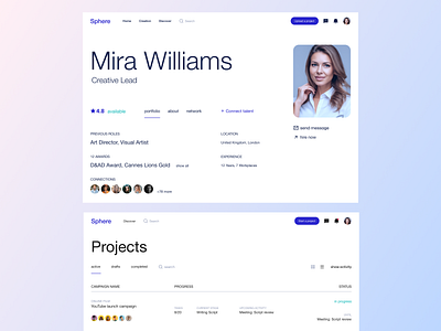 Platform Design for Creative Workforce @ Flagship campaign creators discover figma find talent networking portfolio projects ui uiux ux web app web design website