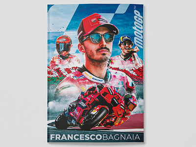 Francesco Bagnaia Editorial Test composition design editorial graphic design layout motogp motorcycle photo manipulation photohshop print race red typography winning