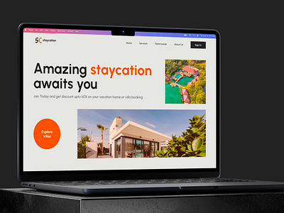 Staycation Landing Page UI Design appdesign branding design landindesign landing landingpage landingpagedesign landingpageui landingweb landingwebsite logo staycation ui uidesign uiux uiuxdesign uxdesign webdesign webui webuiux