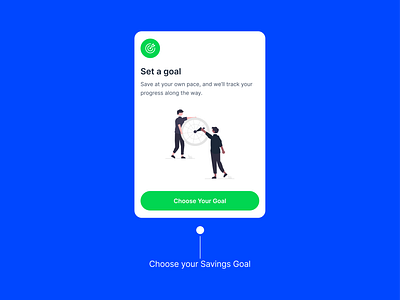 UI Card to Set Savings Goal app design blue figma finance finance app fintech fintech app ui ui design ui kit uiux ux ux design