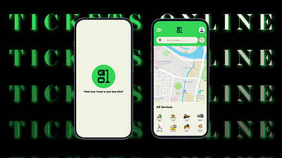 GO1!!!!! Travel Ticket booking app app branding design green iphone 15 mobile study travel ui ux