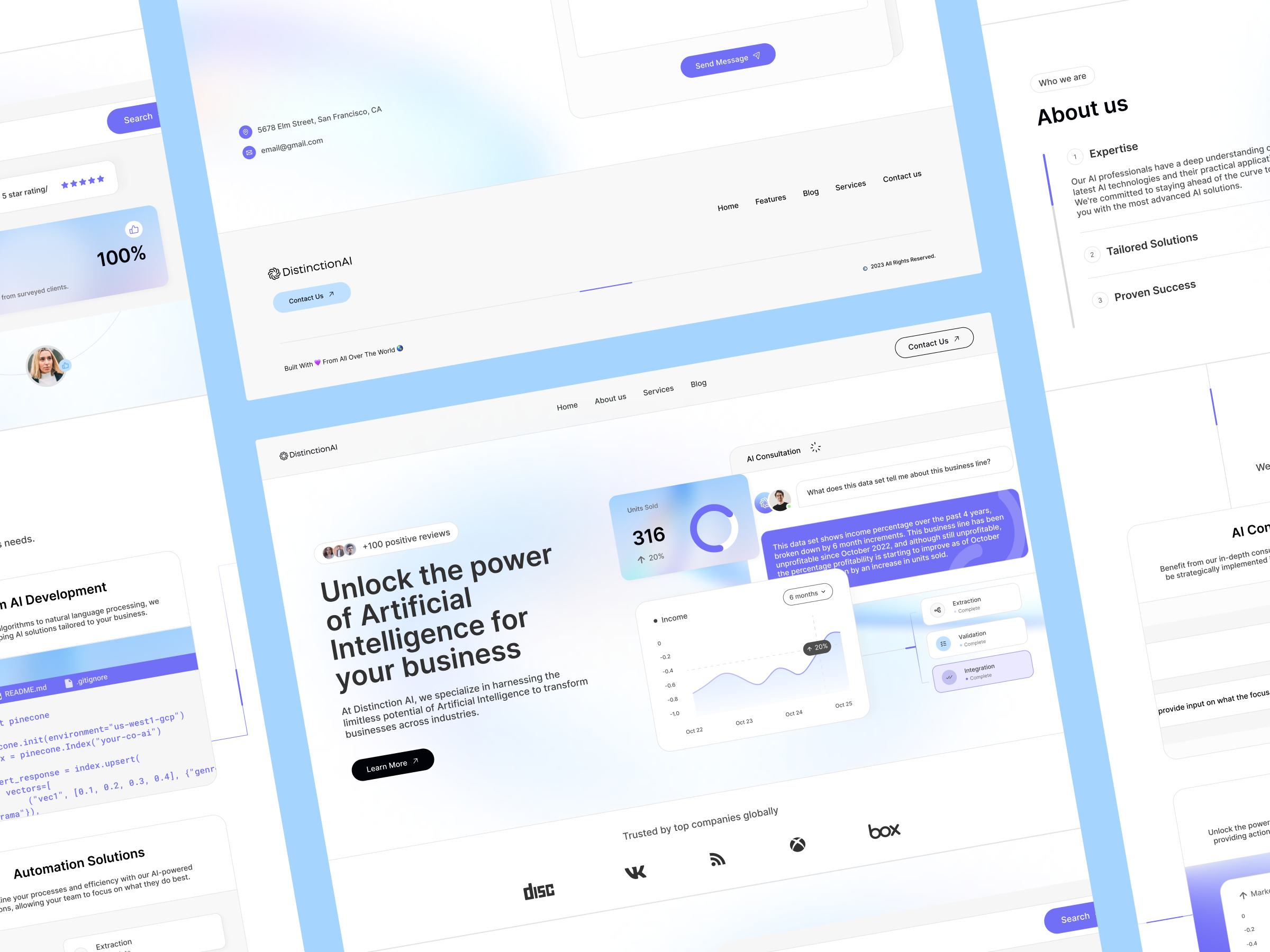 AI Agency | Landing Page about us agency ai gradient landing pastels purple ui web
