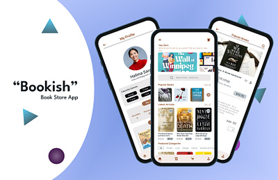 Book Store Application : Mobile Ui Design figma design mob mobile application dsign mockup ui