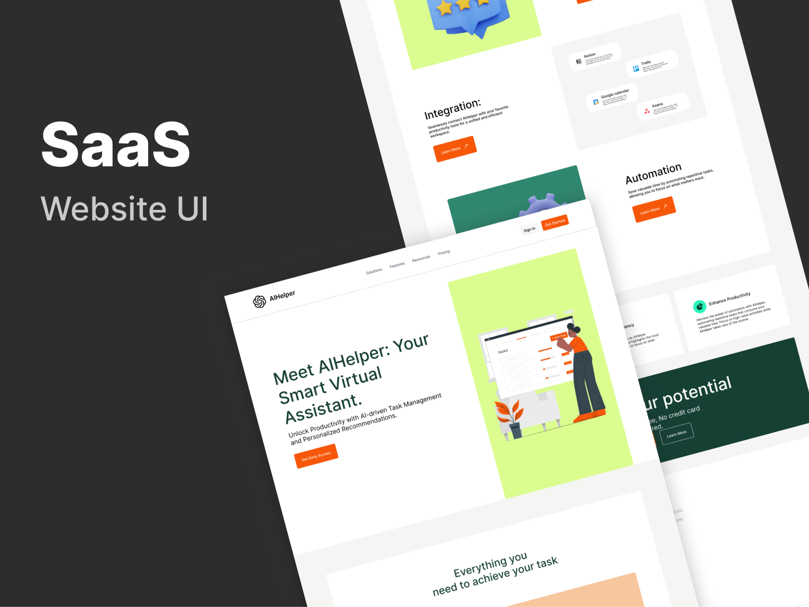 SaaS Website UI by Temiloluwa Benjamin on Dribbble