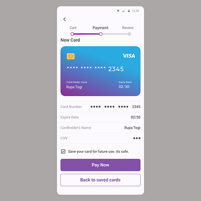 Credit Card Checkout credit card dailyui day2