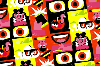 Chill & Snap 2d characterdesign design doodle fun grid illustration pop spotillustration texture