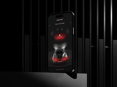 McLaren Concept App 3d app design concept app concept design dark mode design mobile app design super car ui