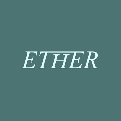 Ether branding graphic design logo