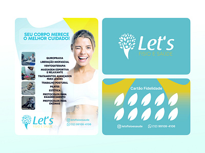 Let's Fisio ad cartão design fisio graphic design health physiotherapy poster saúde web