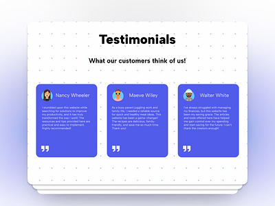 Testimonial UI #DailyUI Day 39 app design branding design figma graphic design ui uiux ux