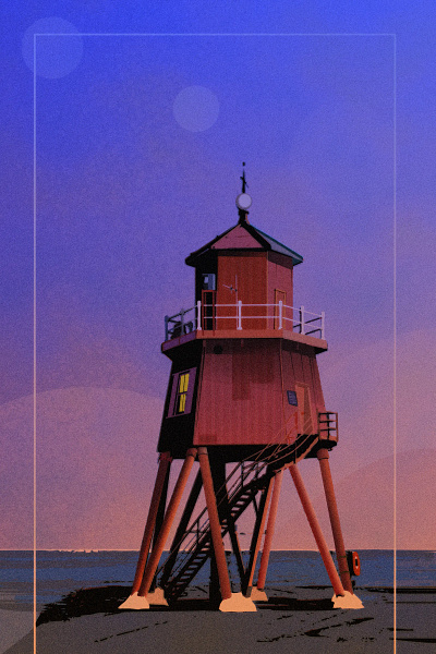 Herd Groyne ... dusk herd groyne illustration noise shunte88 vector