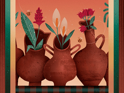 Barro Vessels abstract artisanal artwork composition el salvador flower handmade illustration salvadoran tropical vessel