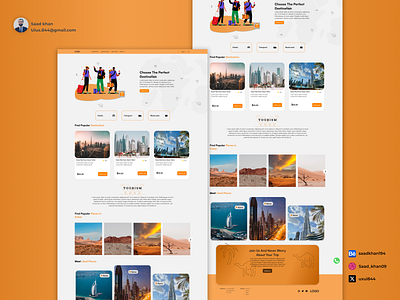 Tourism website design dubai dubai tourism figma illustration minimal ui uiux ux web website design