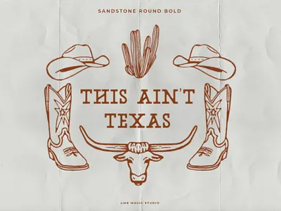Sandstone - Western Slab Serif bold cowboy rough rustic slab slab serif southwest texas typeface typography western