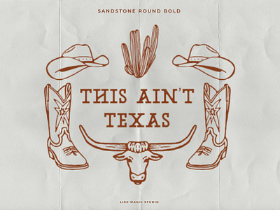 Sandstone - Western Slab Serif bold cowboy rough rustic slab slab serif southwest texas typeface typography western