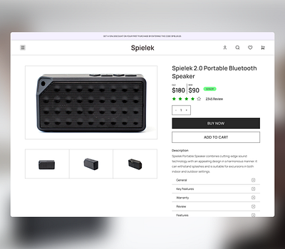 E-commerce check-out page bluetooth check out e commerce speaker ui