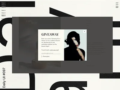 Daily UI 097 - Giveaway away branding challenge commerce daily dailyui design e e commerce ecommerce give giveaway page pop popup shop store ui up ux