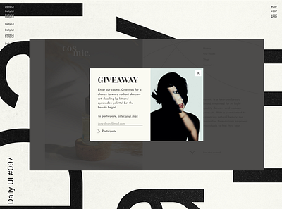 Daily UI 097 - Giveaway away branding challenge commerce daily dailyui design e e commerce ecommerce give giveaway page pop popup shop store ui up ux