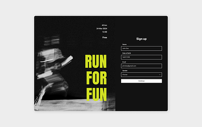 Sign Up page app sign up typography ui ux web design