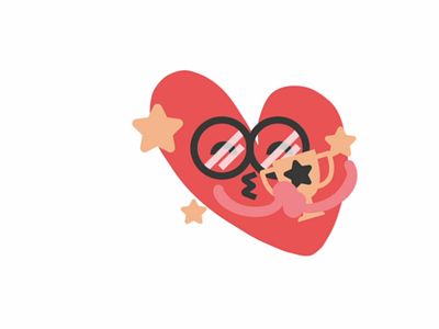 Hearts Stikers animation animation 2d gif animation mationdesign motion graphics vector