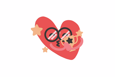 Hearts Stikers animation animation 2d gif animation mationdesign motion graphics vector