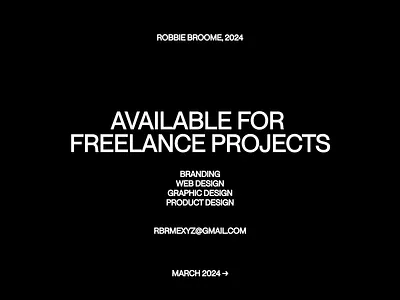 Booking Projects - March 2024 → [Contract/Freelance] branding design graphic design landing page logo web design