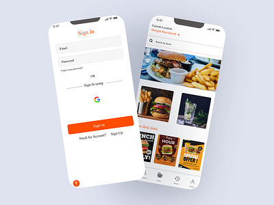Food App Design appdesign figma foodappdesign ui uiux