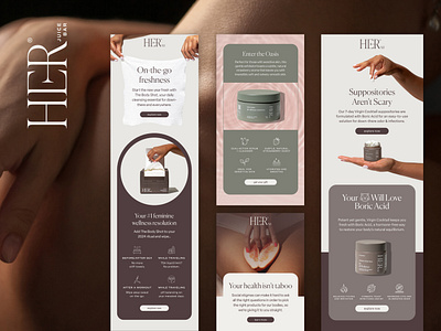 Her Juice Bar | Email Designs digital ecommerce email email design graphic design health martketing ui woman owned womans health