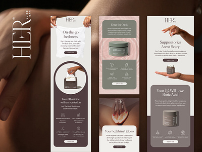 Her Juice Bar | Email Designs digital ecommerce email email design graphic design health martketing ui woman owned womans health