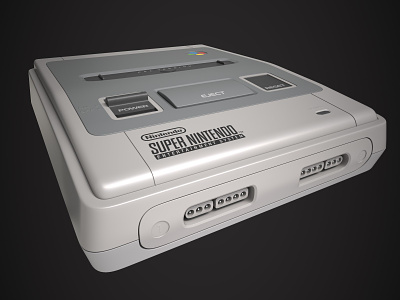 Super Nintendo Entertainment System 3d nintendo render retro snes visualization
