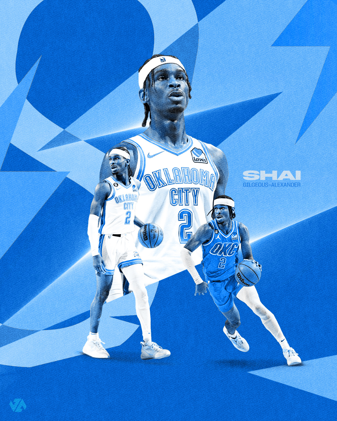 Shai Gilgeous-Alexander Graphic alexander basketball color design digital edit gilgeous graphic graphic design nba okc oklahoma city sga shai social media sports thunder