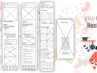 Soul Taste Recipe App app design figma graphic design recipe sketch ui ux web design