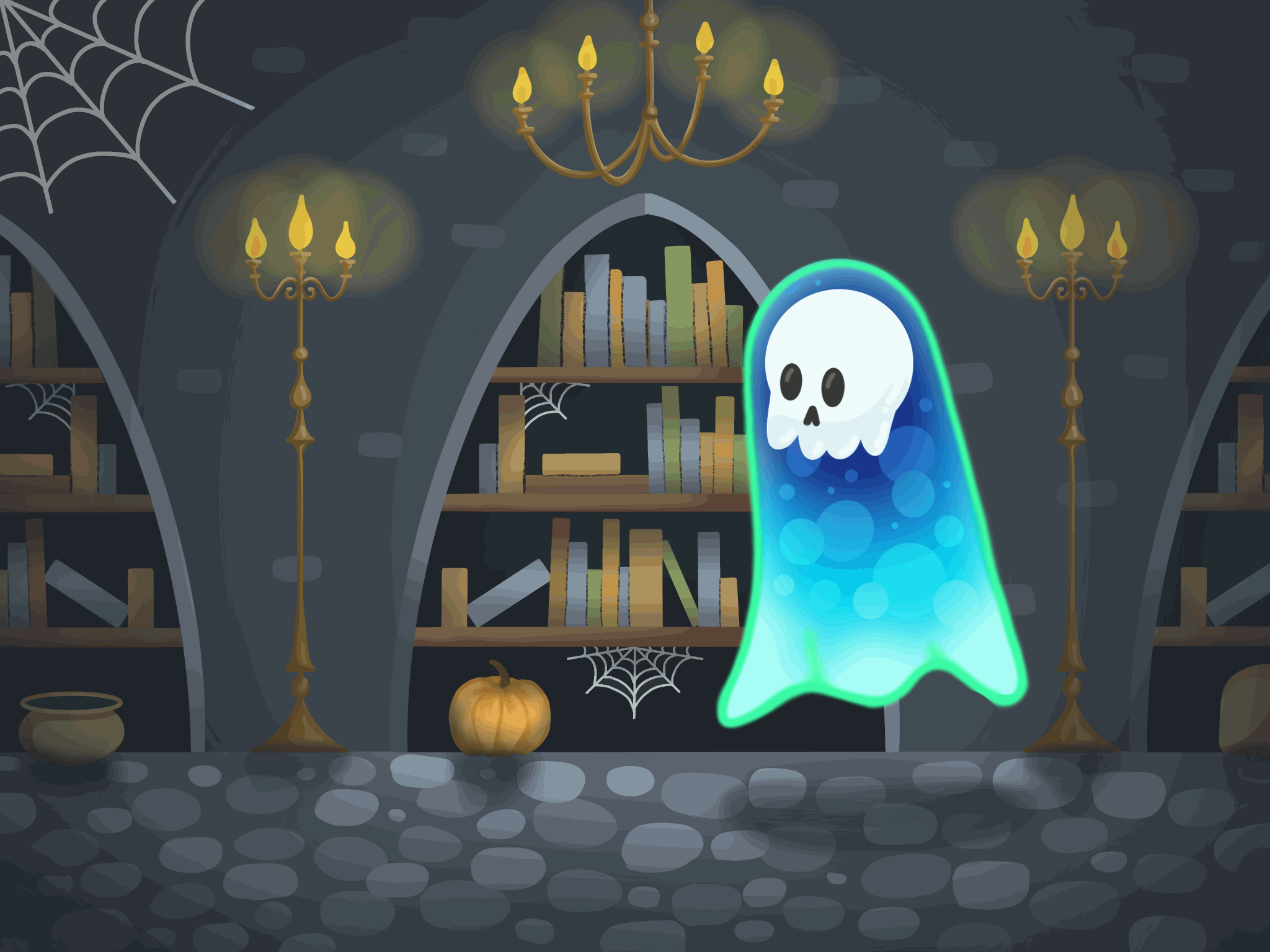 Dave the Ghost animation character design ghost halloween halloween illustration illustration illustrator original character procreate spooky spooky art visual art