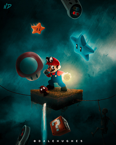 Mario Fan Art Poster Design gaming poster mario mario brothers nintendo fan art snes super nintendo