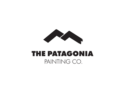 The Patagonia Painting Co. bi design brand identity branding graphic design identity design logo logo design mountain negative space paint painting painting company patagonia white space