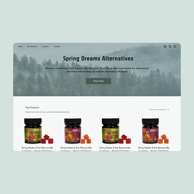 Spring Dream Alternatives design landing page landing page design shop design ui design website design