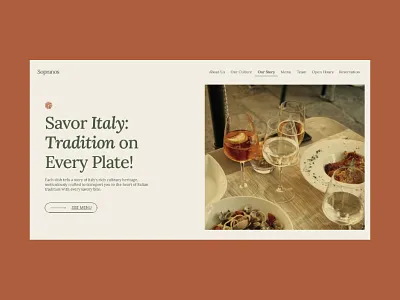 Sopranos framer framer template framer ui italian landing restaruant restaruant template web ui