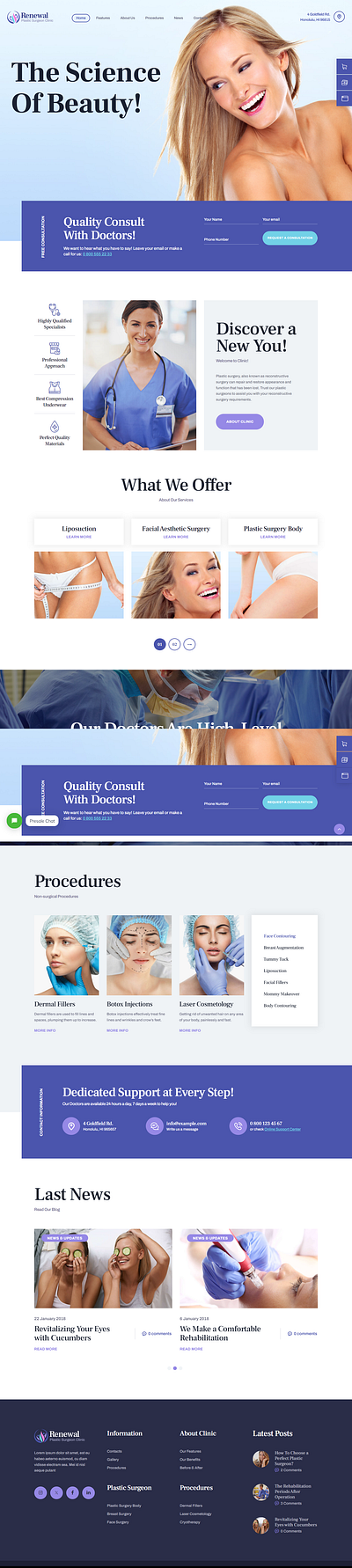 Websrikey Plastic Surgery Portfolio 3d animation branding graphic design logo motion graphics ui