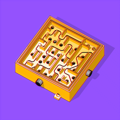 Wooden Maze 3d graphic design motion graphics