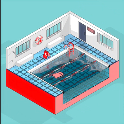 Clases de natación 3d animation graphic design motion graphics