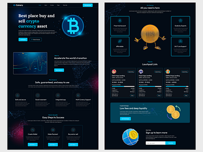 Crypto Landing Page 3d animation bitcoin branding crypto figma graphic design landing page landing page design logo motion graphics ui ux website