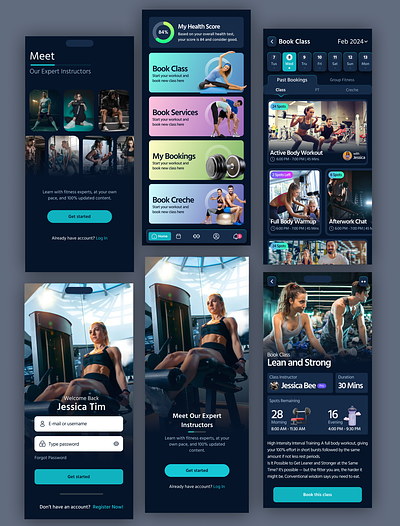 Fitness / Gym Mobile App app calendar fitness gym mobile ui ux