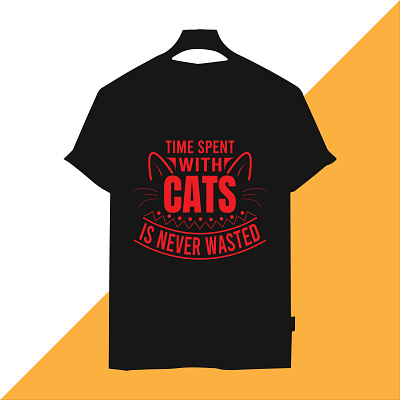 Cat T-shirt design branding custom t shirt design design graphic design illustration logo t shirt t shirt design typography ui