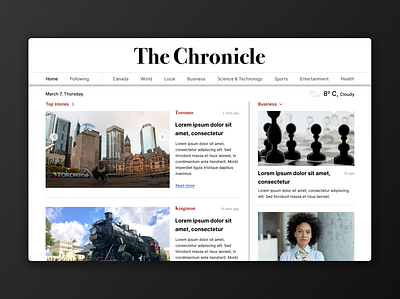 Landing Page for Online Newspaper dailyui graphic design news news website newspaper online ui design website