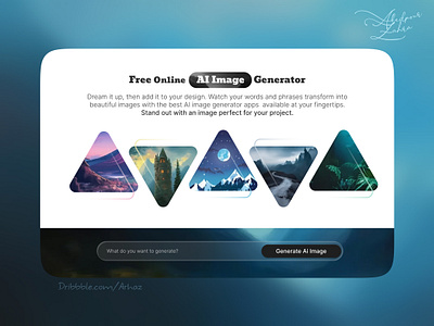 AI Image Generator landing page 🖼 ai ai image ai landing ai landing page ai website artificial inteligent image image generator landing landing page text to image ui ui design uiux